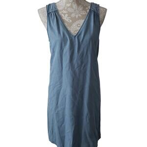 GAP Denim V Neck Sleeveless Shift Dress Size S